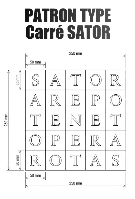 PATRON TYPE CARRE SATOR