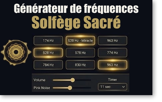 Générateur de Fréquences Solfeggio et Chakras