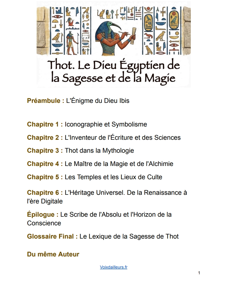 sommaire thot dieu egyptien