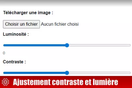 outils ajustement contraste lumiere