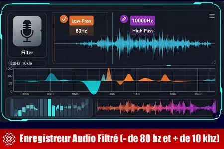 outils enregistreur audio filtre 80hz et moins 10khz et plus